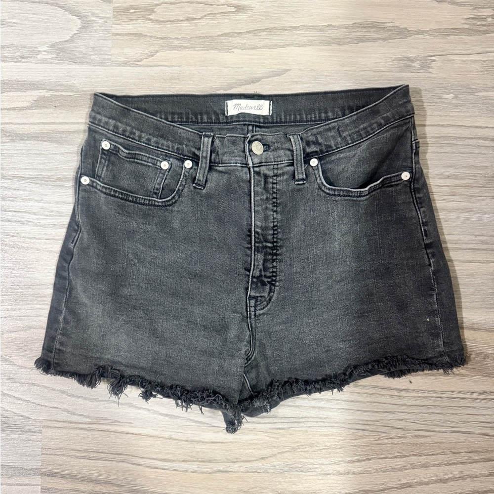 Madewell Black Denim High Rise Woman’s Shorts Size 30